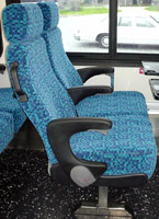 Highway 17 Express buses have plush high-back seats with head rests and arm rests.